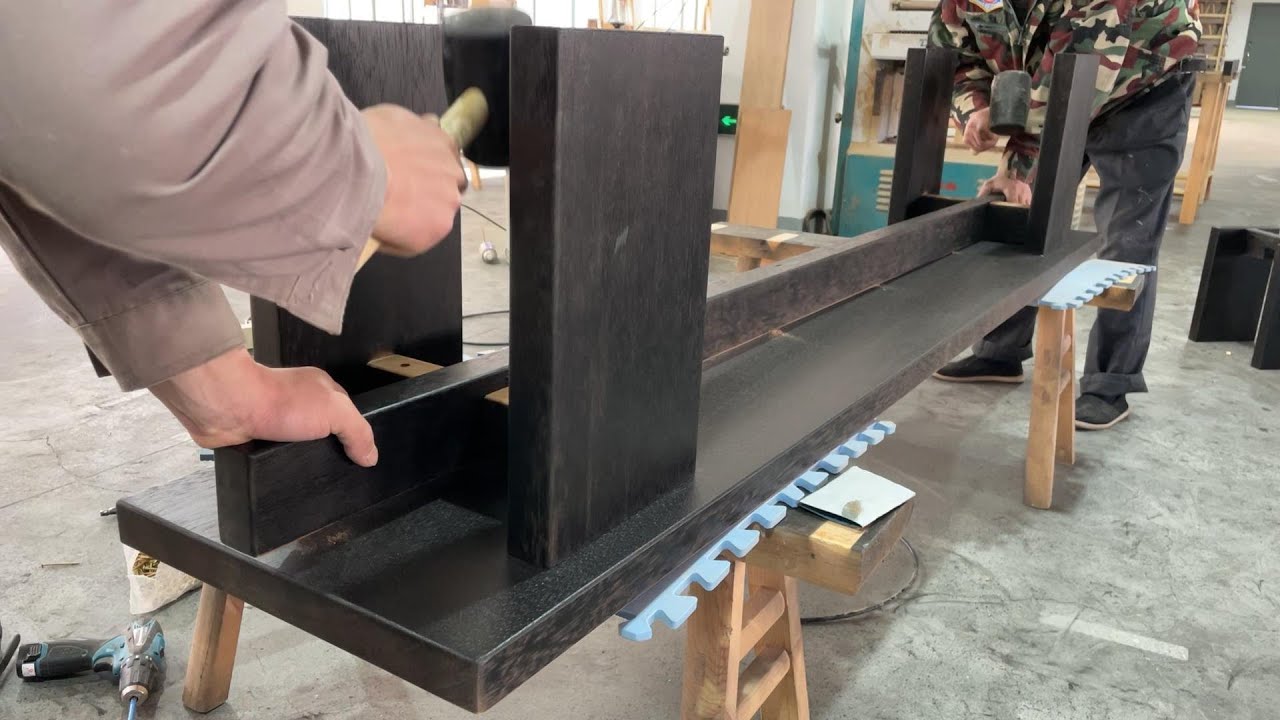 木工项目 // 户外长凳的制作    Making an Outdoor Bench , Woodworking Project Making