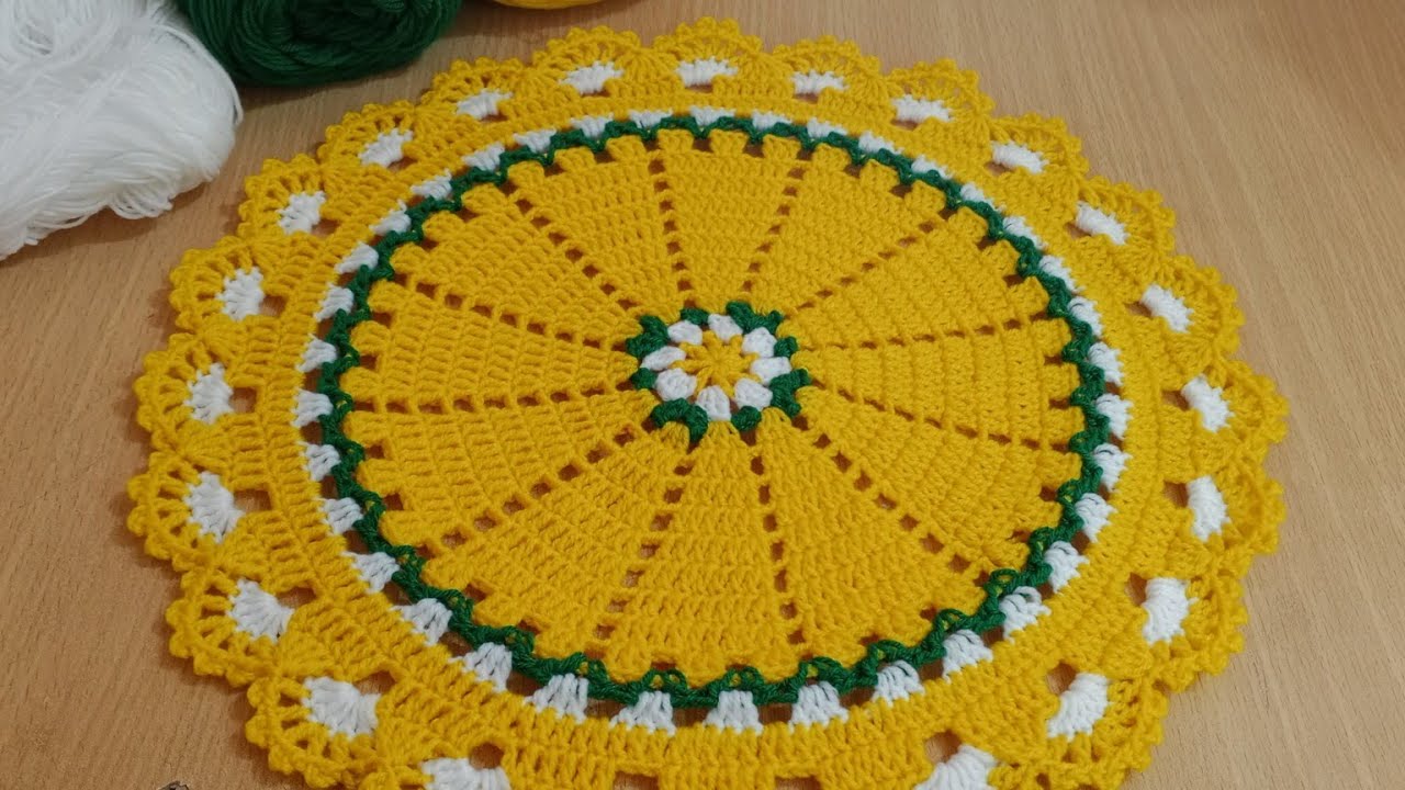 table mat crochet pattern | crochet doily placemat 