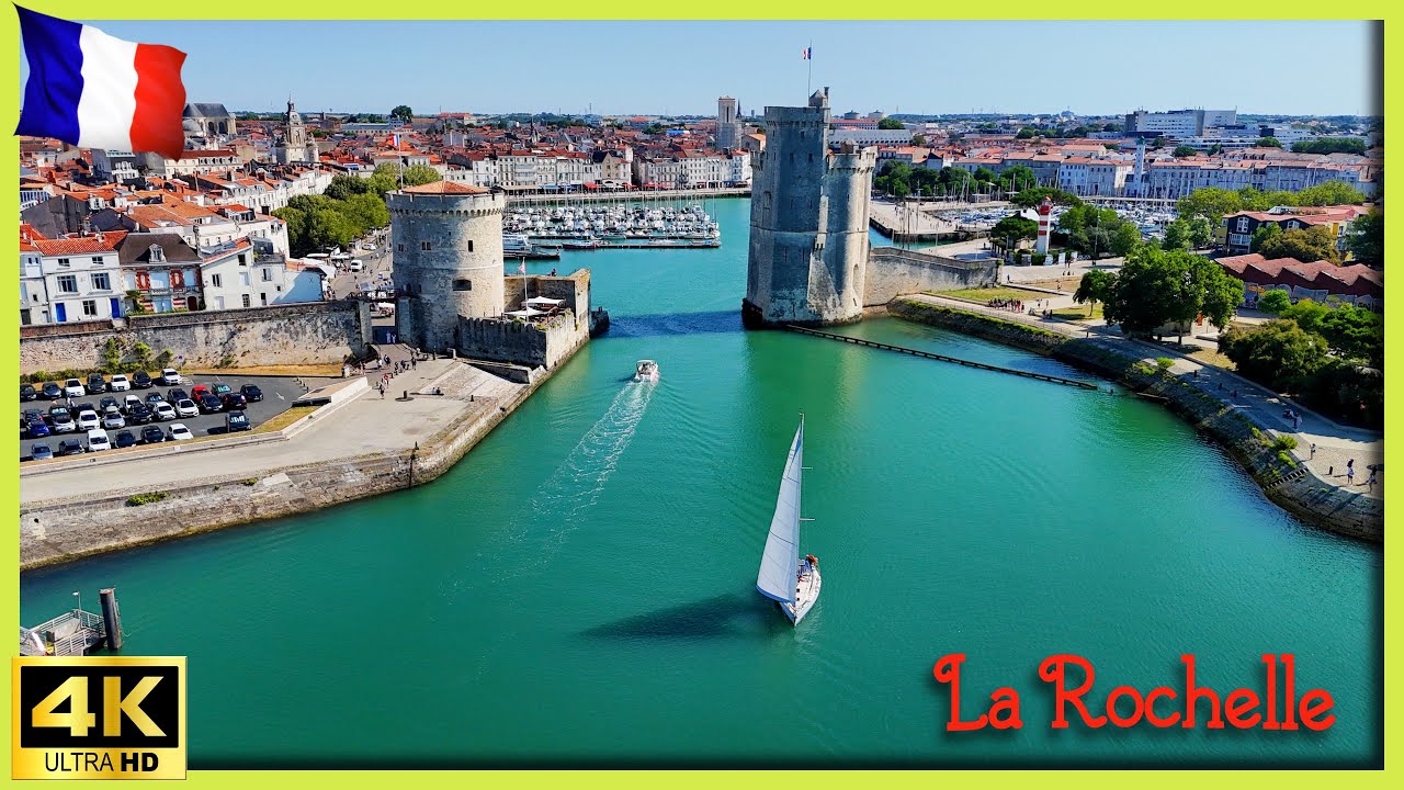 [4K] Stunning views: La Rochelle, Île de Ré et Pont de Ré | France | Relaxing | Drone |