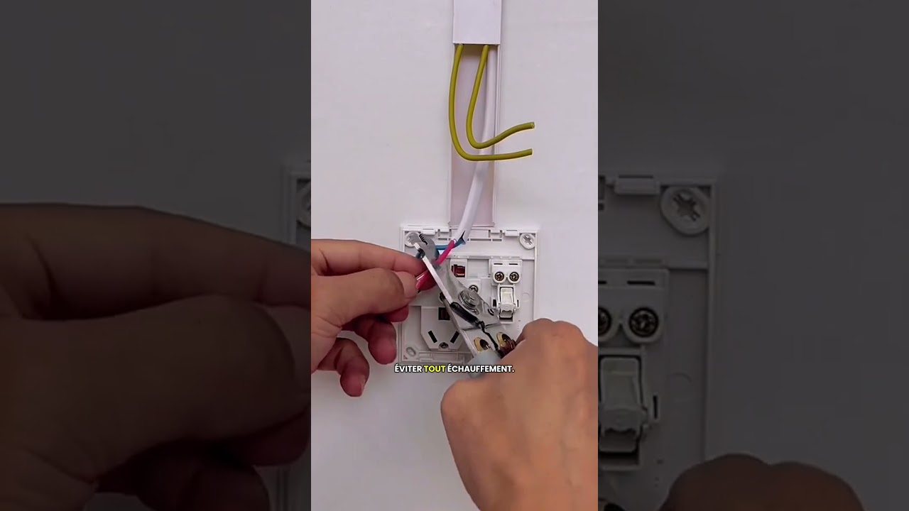C&acirc;blage prise &eacute;lectrique avec interrupteur #bricolage #renovation #artisan #travaux #construction