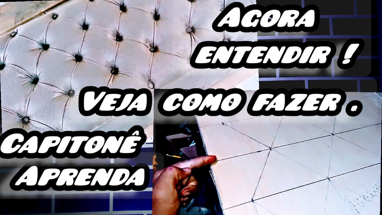 Fazendo capitonê no Puff Baú.