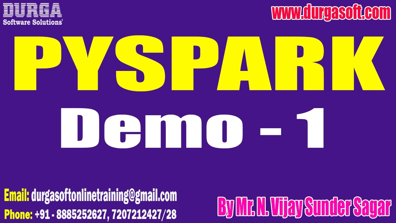 PYSPARK tutorials || Demo - 1 || by Mr. N. Vijay Sunder Sagar On 05-03-2026 @6AM (IST)