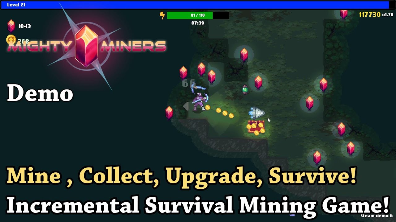 Mine, Collect, Upgrade, Survive! Incremental Survival Mining Game! - Let's Try Mighty Miners [Demo]