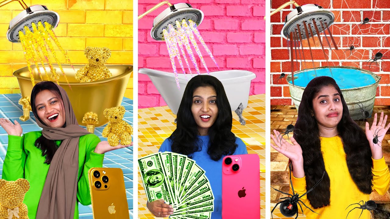 GOOD GIFT BAD GIFT SHOWERING CHALLENGE🤩 | കിടിലൻ ഗിഫ്റ്റുകളുടെ പെരുമഴ 🚿 | PULLOTHI