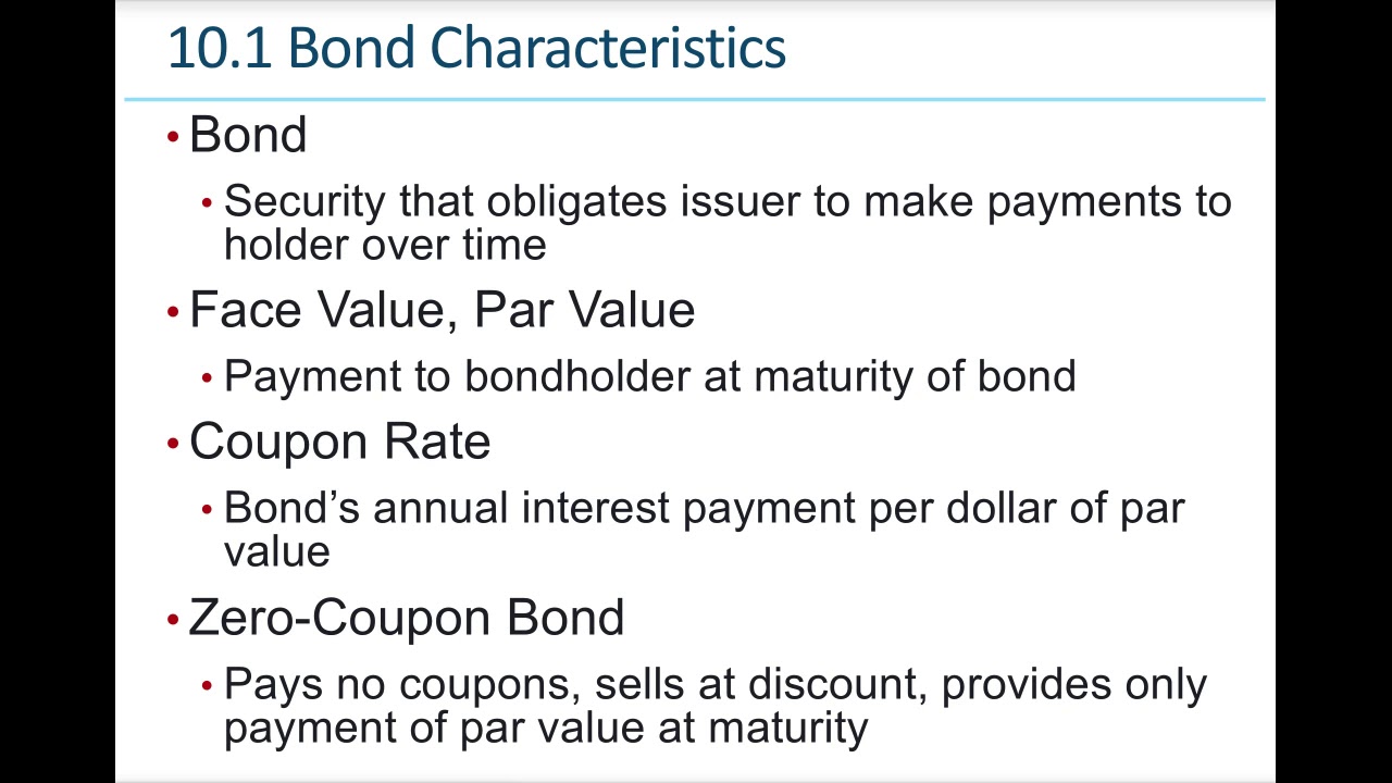 Essentials if Investments Ch10 Bond Prices and Yields
