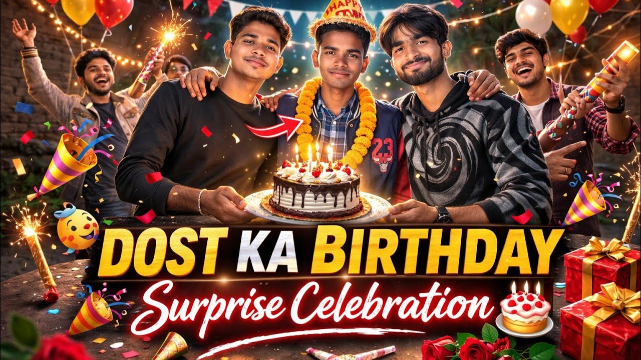 Dost Ka Birthday Surprise 🎂 | Cake Cutting Masti Aur Full Fun | Daily Vlog| Bholu vlogs ♥️