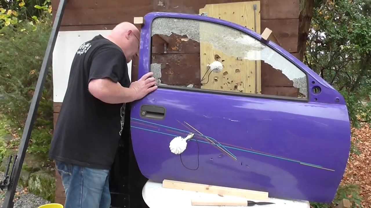Shooting at cars with a slingshot?