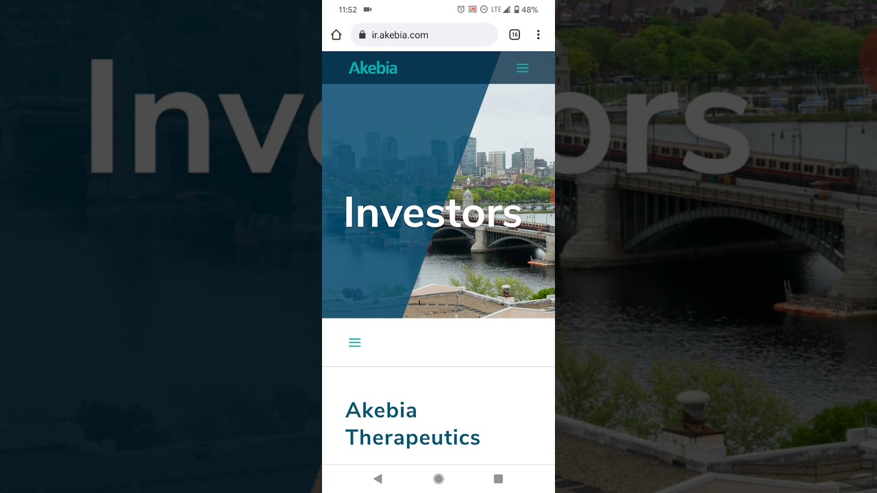 #11 Akebia Therapeutics Another PR Vadadustat AKBA