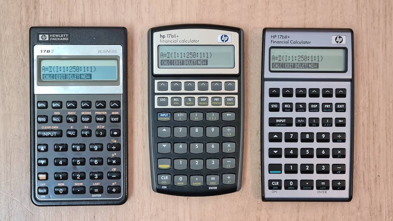 HP 17BII / 17BII+ Financial Calculator versions - Which is best?