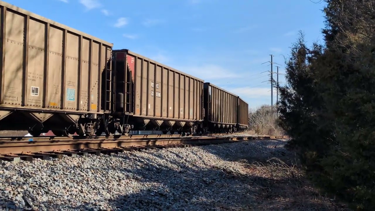 CSX #878 Leads Coal Train Through Mt. Holly NC on its way to Marshall Steam Station Catawba NC