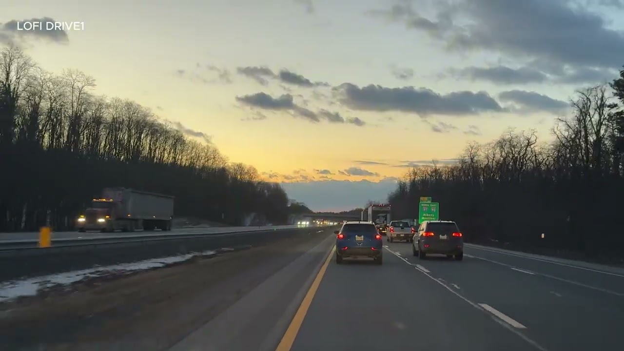 Golden Sunrise on I-90 East | Schenectady → Albany Morning Commute