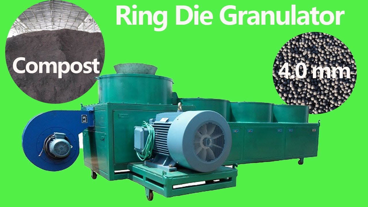 Cow manure compost organic fertilizer round pellets making machine working video