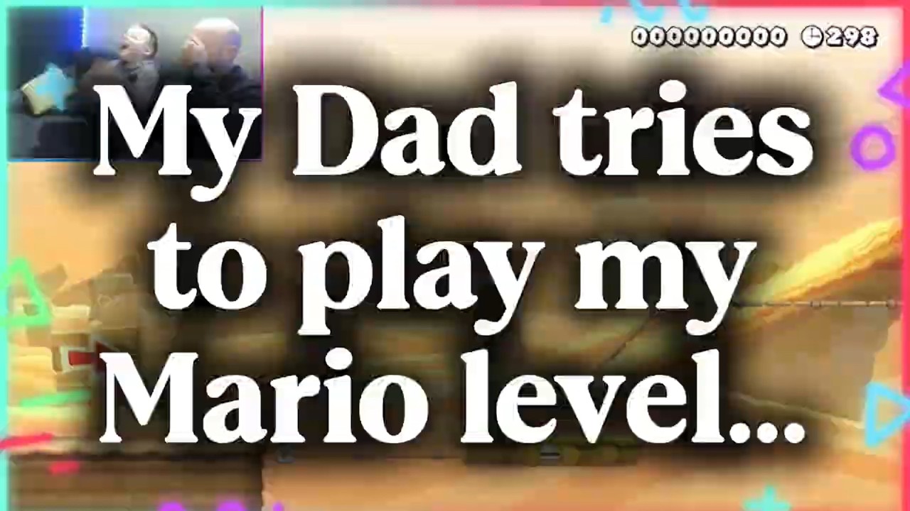 My Dad tries to play my Mario Level… 🫣🤣🤣🤣