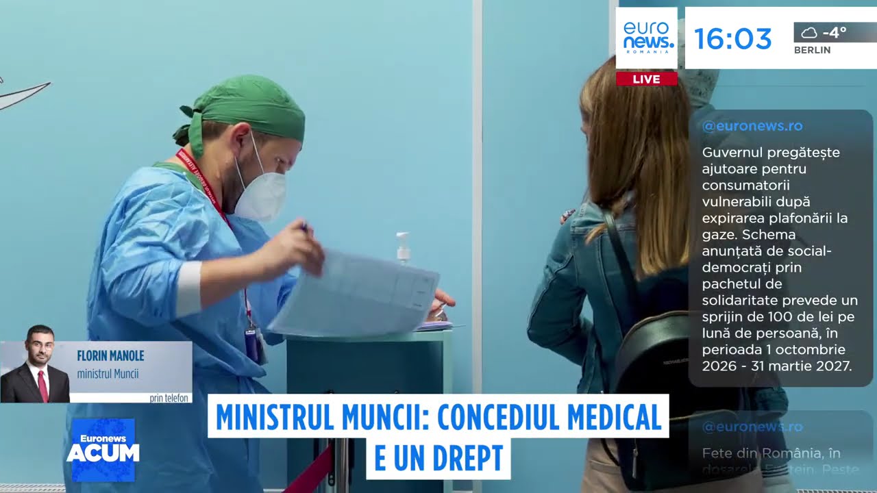 Ministrul Florin Manole: „Concediul medical e un drept”. Ce cuprinde pachetul de solidaritate