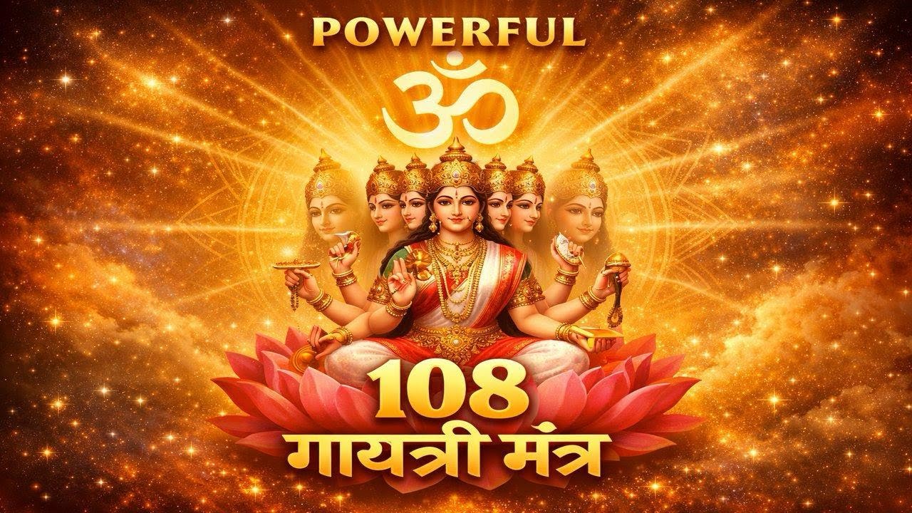 GAYATRI MANTRA 108 TIMES | POWERFUL VEDIC CHANT | MEDITATIVE MANTRA