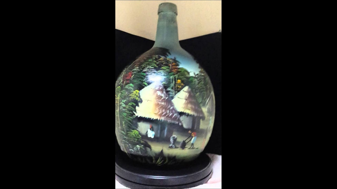 Large French (demi john /Dame Jeanne) glass bottle