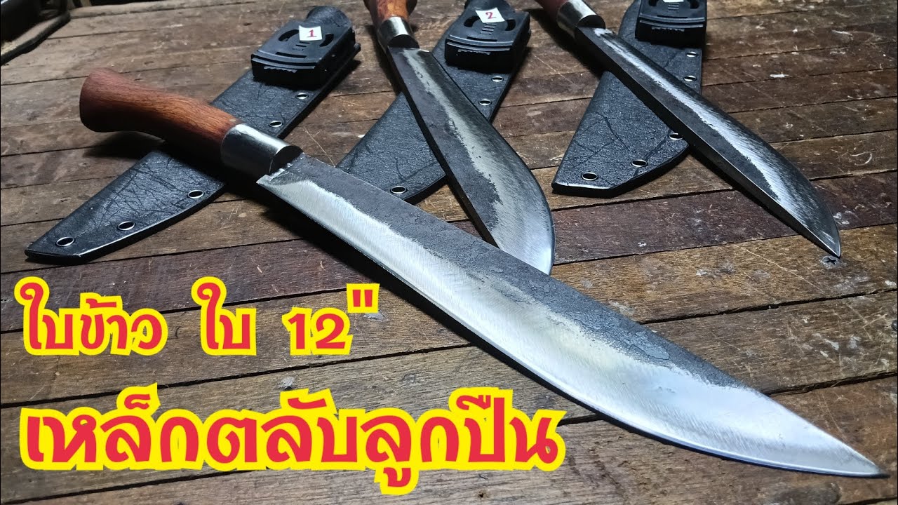 มีดเดินป่า ทรงใบข้าว เหล็กตลับลูกปืน 24/01/69