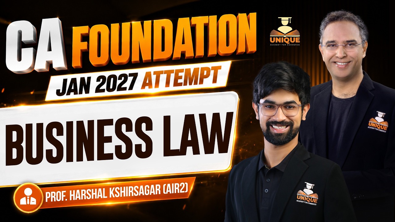 CA Foundation Business Law | Sales of Goods Act | 3.2 | L 2 | Jan 27 | Prof. Harshal sir (AIR-2)
