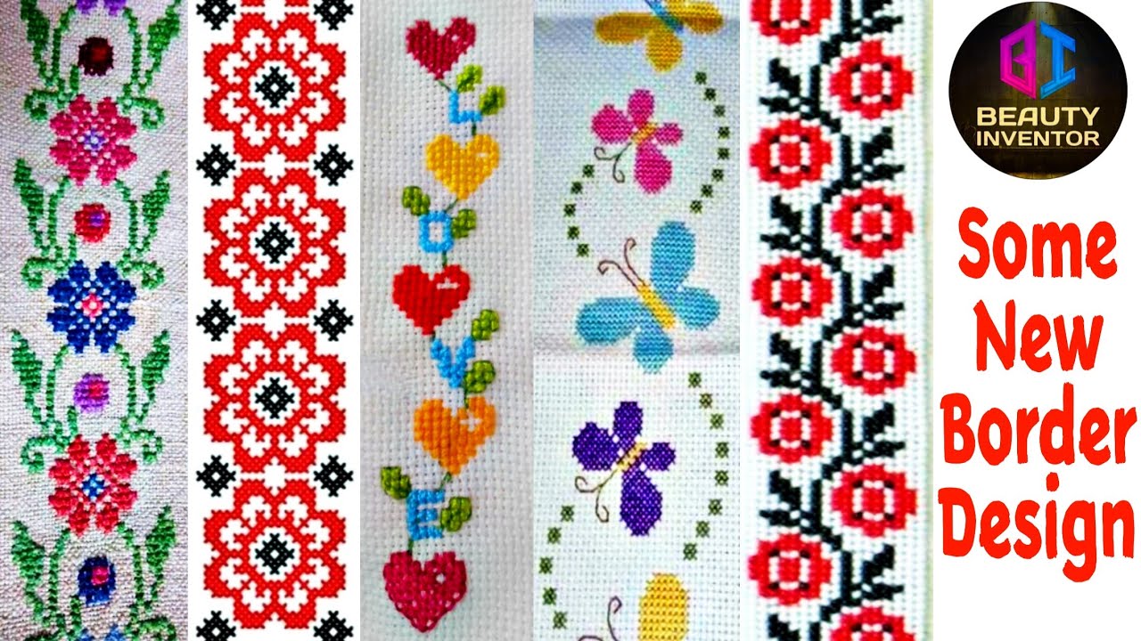 Cross Stitch Design || Some New Colourful Ason Border Designs