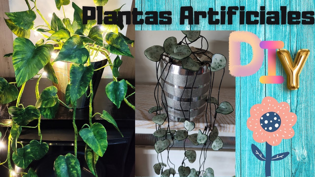 Cómo hacer Plantas Artificiales|🌸🌿 Dos Modelos| Faciles, Decorativas| DIY