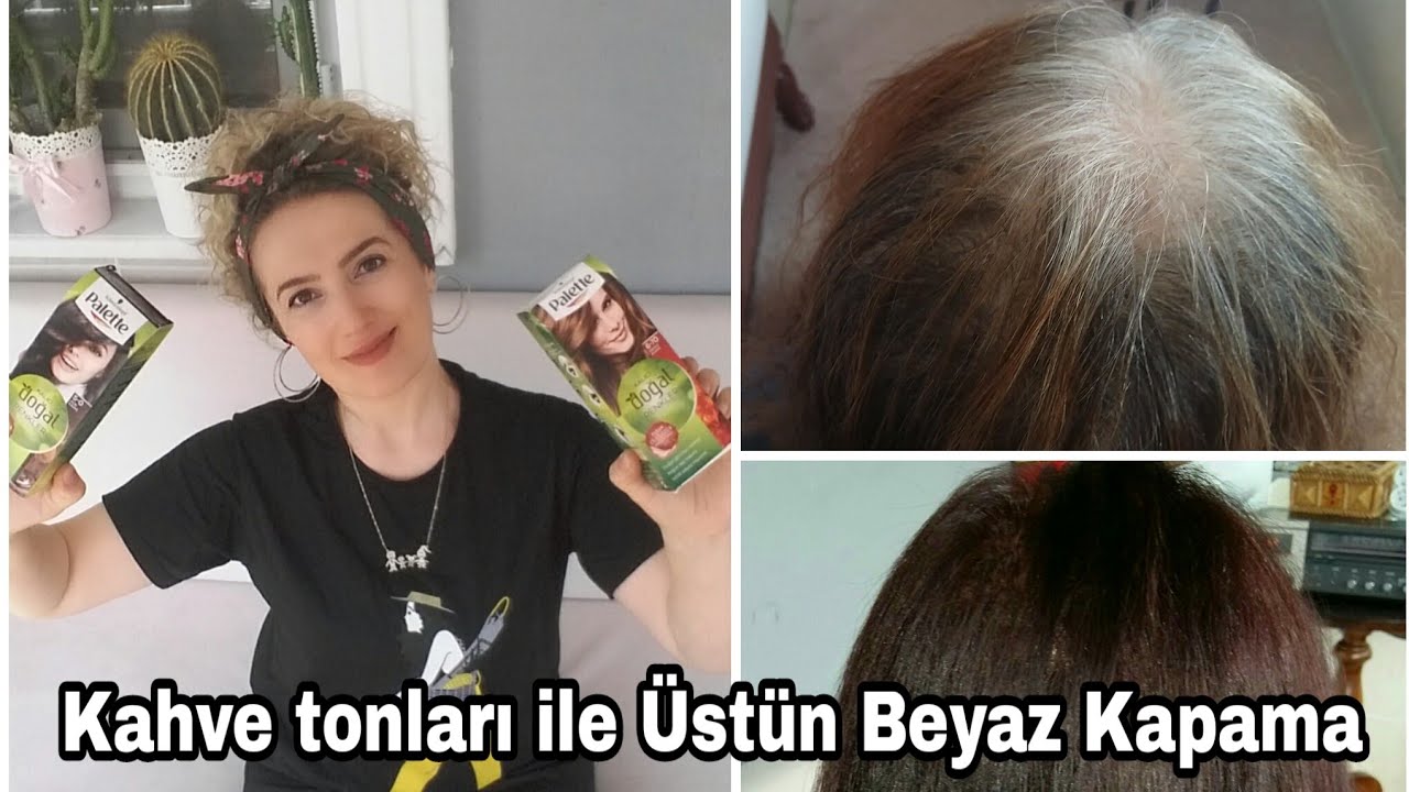 Kahve Rengi Saç Boyama, Evde Beyaz Saçlar Nasıl Kapanır, Palette 5.0, palette 6.70,