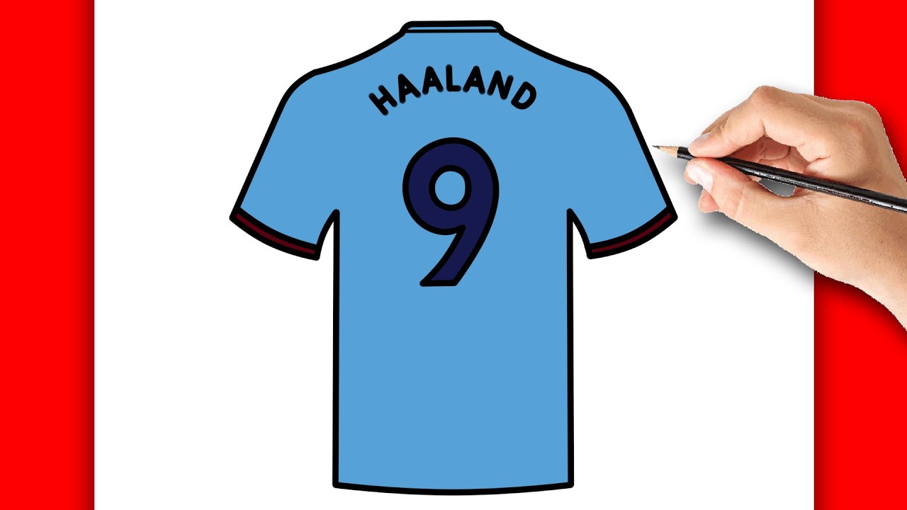 HOW TO DRAW ERLING HAALAND SHIRT EASY | DRAWING STEP BY STEP