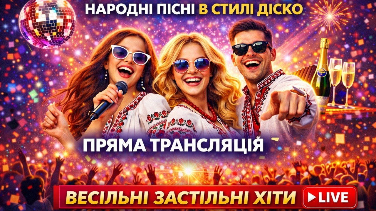 Пряма трансляція Українські Весільні Хіти \ Українські Народні Пісні LIVE 2026 DISCO Версії