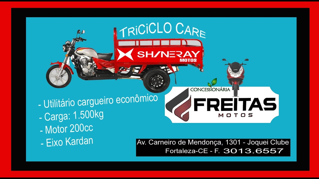 SHINERAY FREITAS MOTOS - TRICICLO CARGUEIRO em Foko