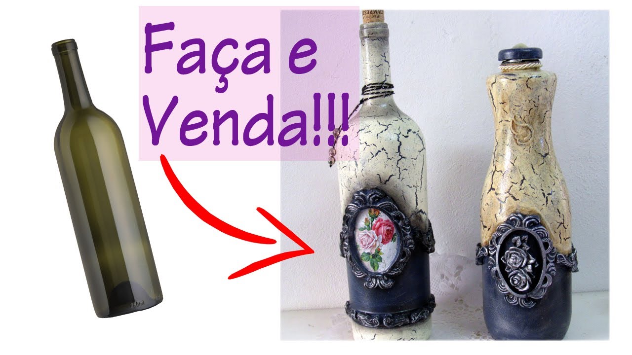 FAÇA VOCÊ MESMO - CRAQUELÊ COM COLA NA GARRAFA