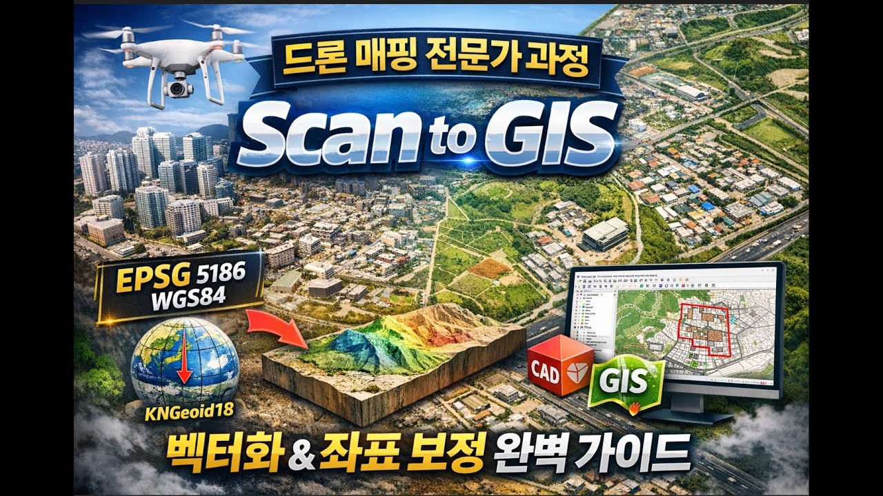 Scan to GIS: 사진을 지능형 데이터로 바꾸는 기술/드론매핑 #GIS #공간정보 #QGIS #디지털트윈  #KNGeoid18 #ScanToGIS