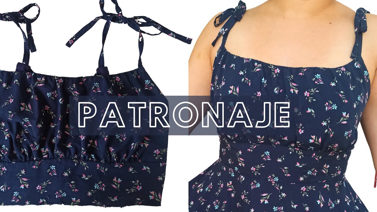Cómo  hacer el Patrón de un Top con Fruncido y elástico en la espalda