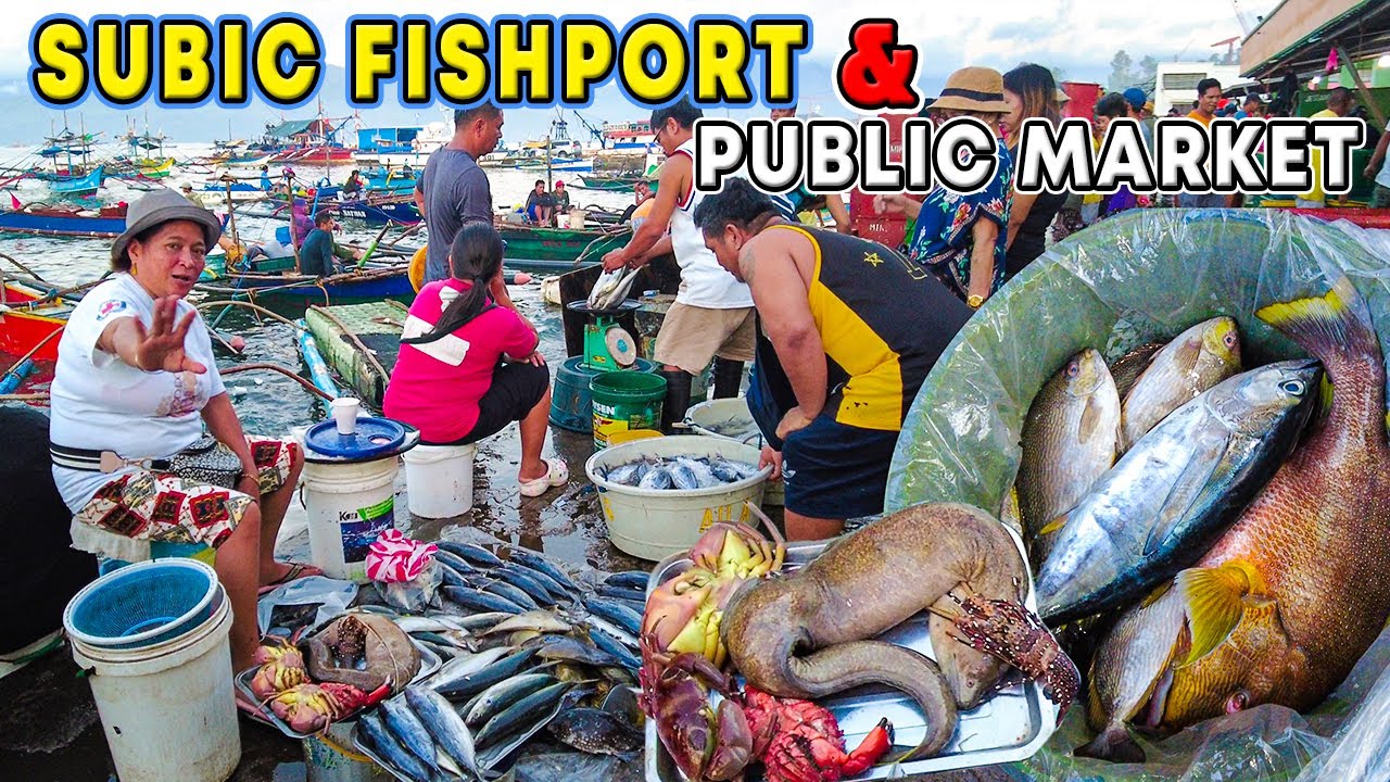 Exploring Subic FISH PORT and PUBLIC  MARKET | Huge Market where stalls stretch to the parking area