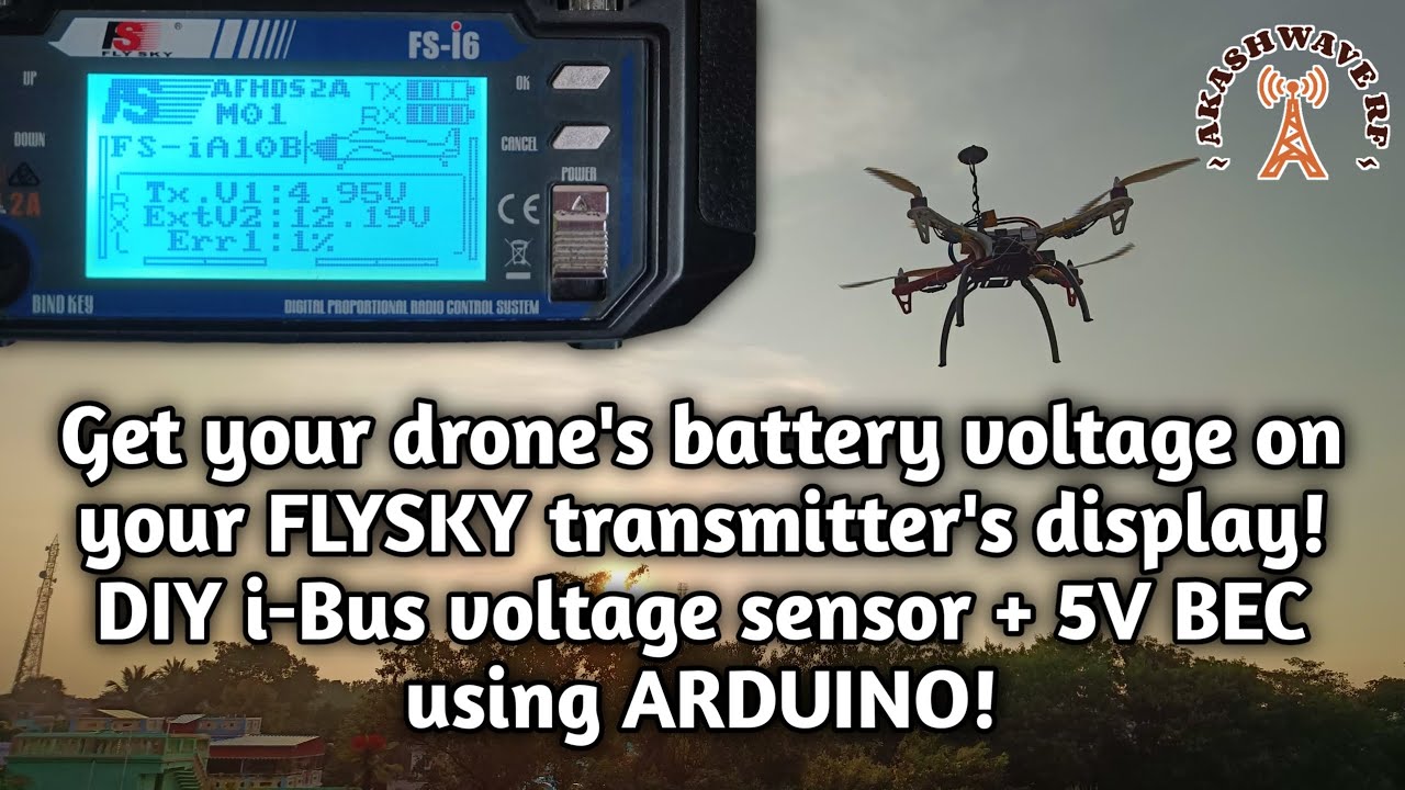 DIY FLYSKY voltage sensor & 5V BEC for DRONES and RC PLANES using Arduino! #drone #arduino #flysky