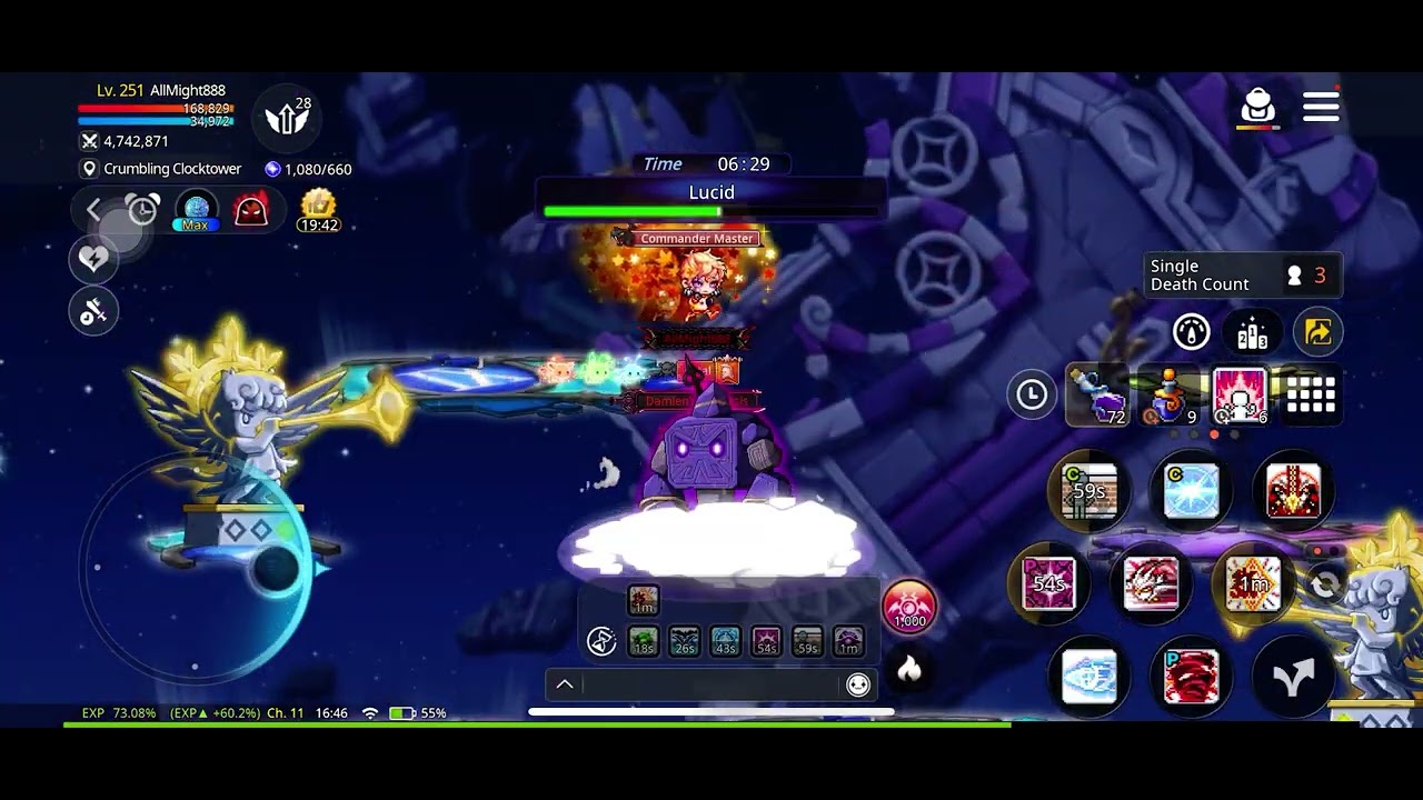 Maplestory M A2C Dual Blade Solo Lucid Boss