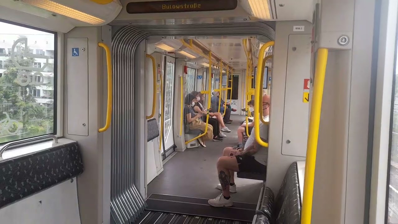 U-Bahn Berlin Mitfahrt im HK06 1018 mit neuem Gelenk auf der U2