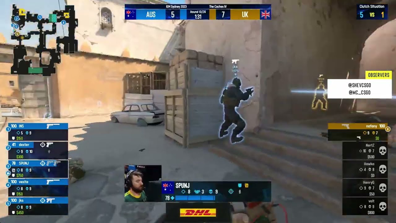 WAIT WHUT? SPUNJ plant the BOMB as a CT?! - IEM Sydney The Caches 2023