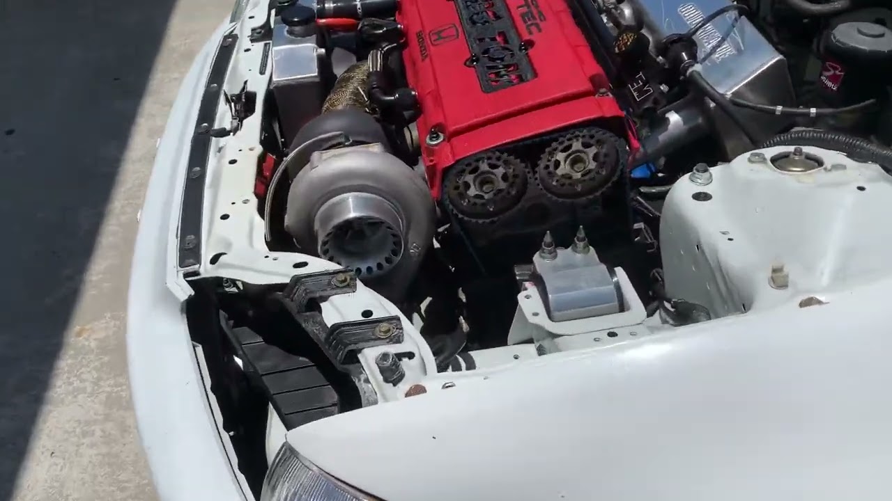 Quick walk around of my 5 lug b series b18c sleeved turbo civic hatch.          #vtec #honda #turbo