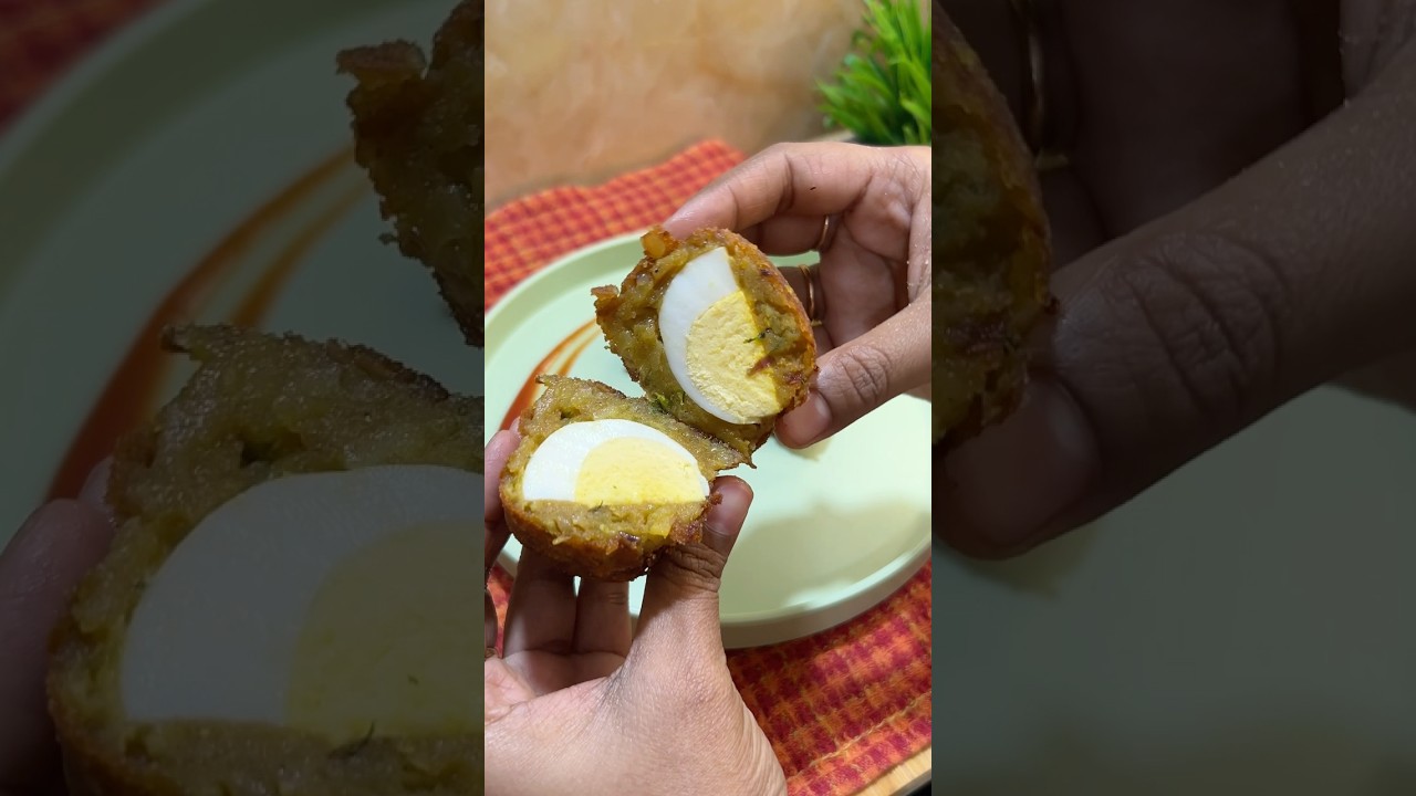 Egg devil recipe||Simple snacks with potato and egg #shorts #eggchop