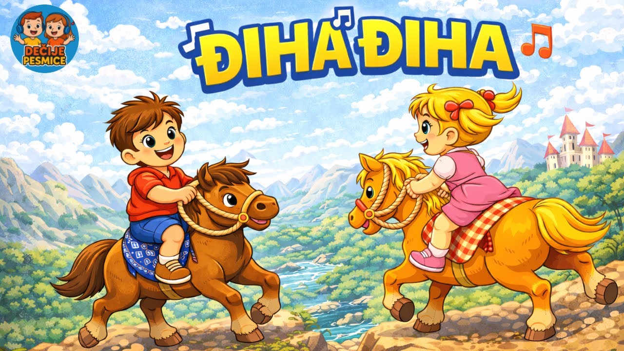 Điha Điha (Četiri noge) 🐴 | Vesela pesmica za decu | Animirana pesma