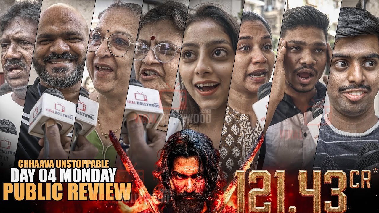 Chhaava | Unstoppable in Theatre | Day 04 Monday | Public Review | 101.43 Crores Collection in 3 Day