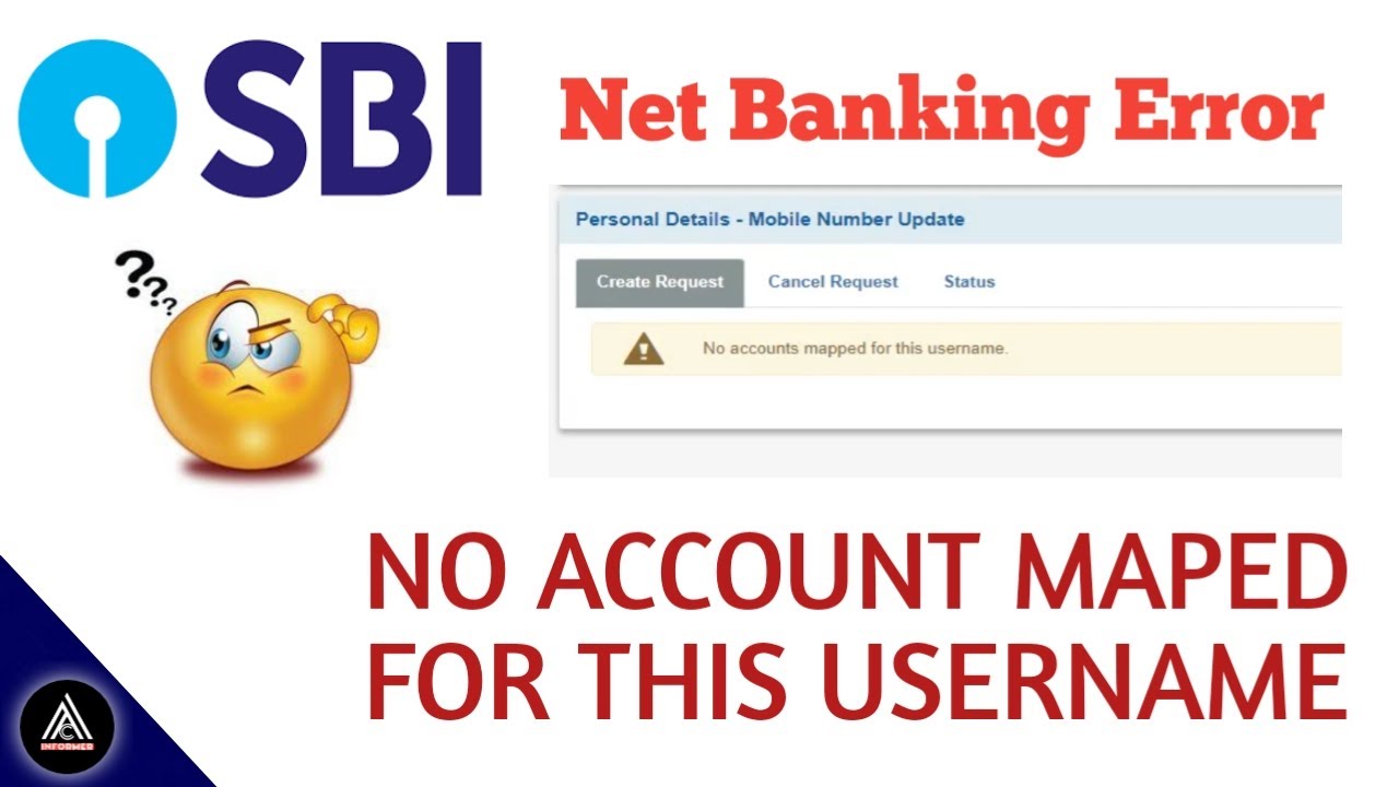 How to solve Sbi 'No Account maped for this username' error| Sbi net banking error|unhide ac in sbi