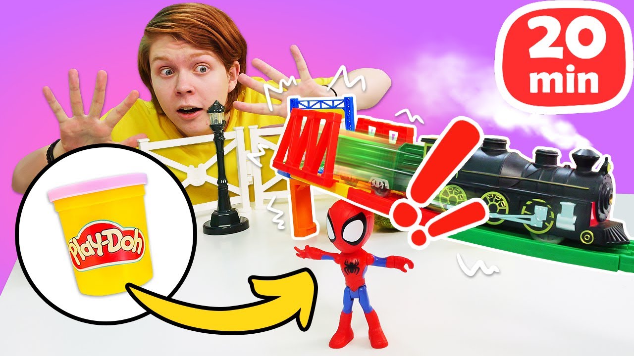 Meilleures jeux avec la pâte à modeler Play Doh. Spiderman et Monsieur pâte à modeler