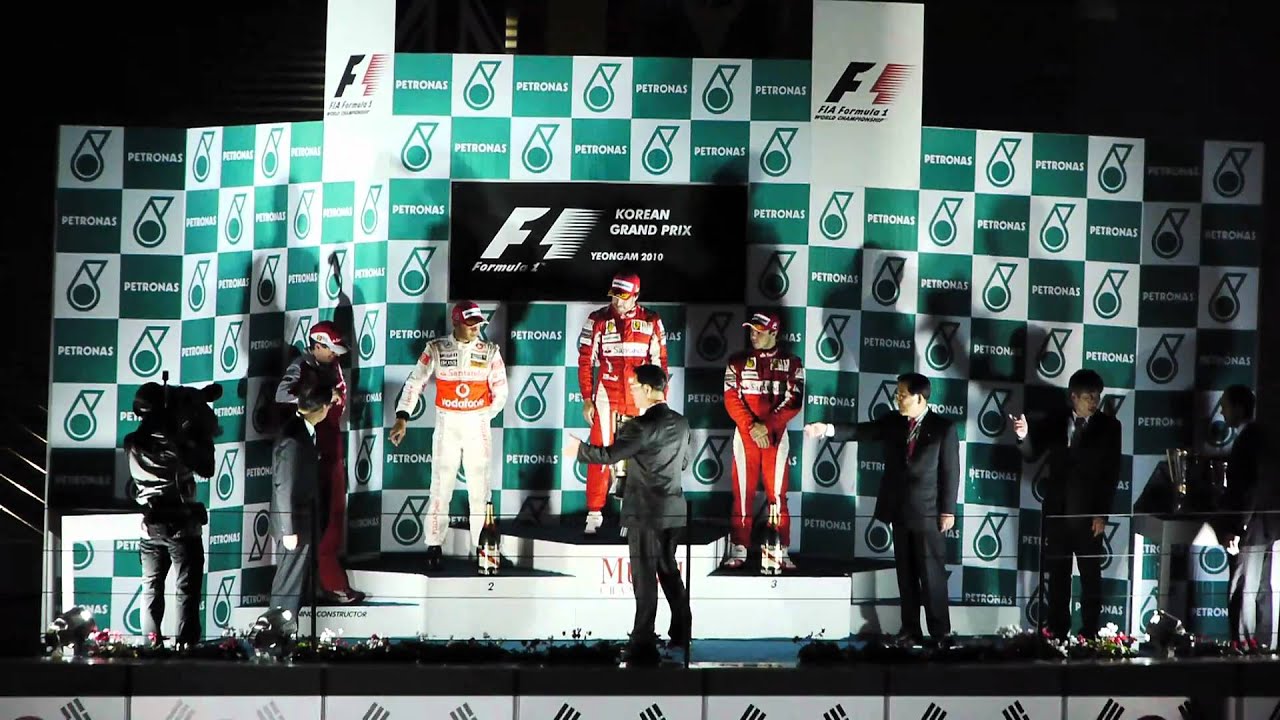 2010 Korean GP Podium