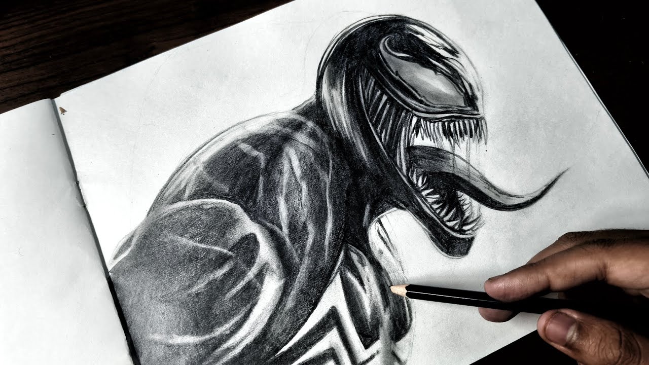 Realistic Venom sketch 🔥 