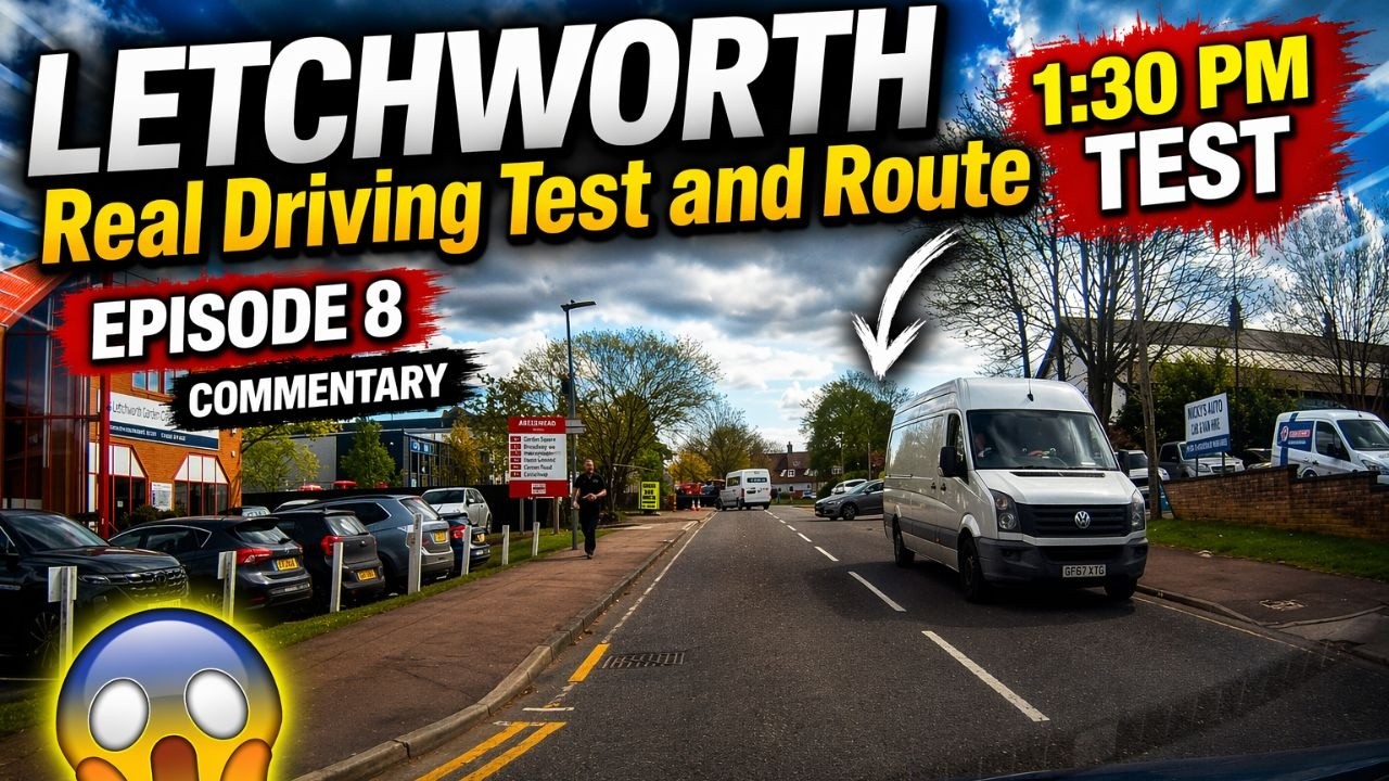 LETCHWORTH Real Driving Test and Route | Episode 8 with Commentary | TIME: 1:30 PM TEST
