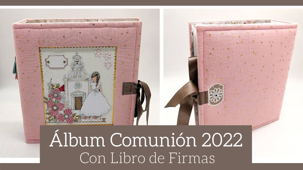 ALBUM COMUNION + LIBRO DE FIRMAS (CON UN LUGAR PARA CREAR) - INSPIRACION | LLUNA NOVA SCRAP