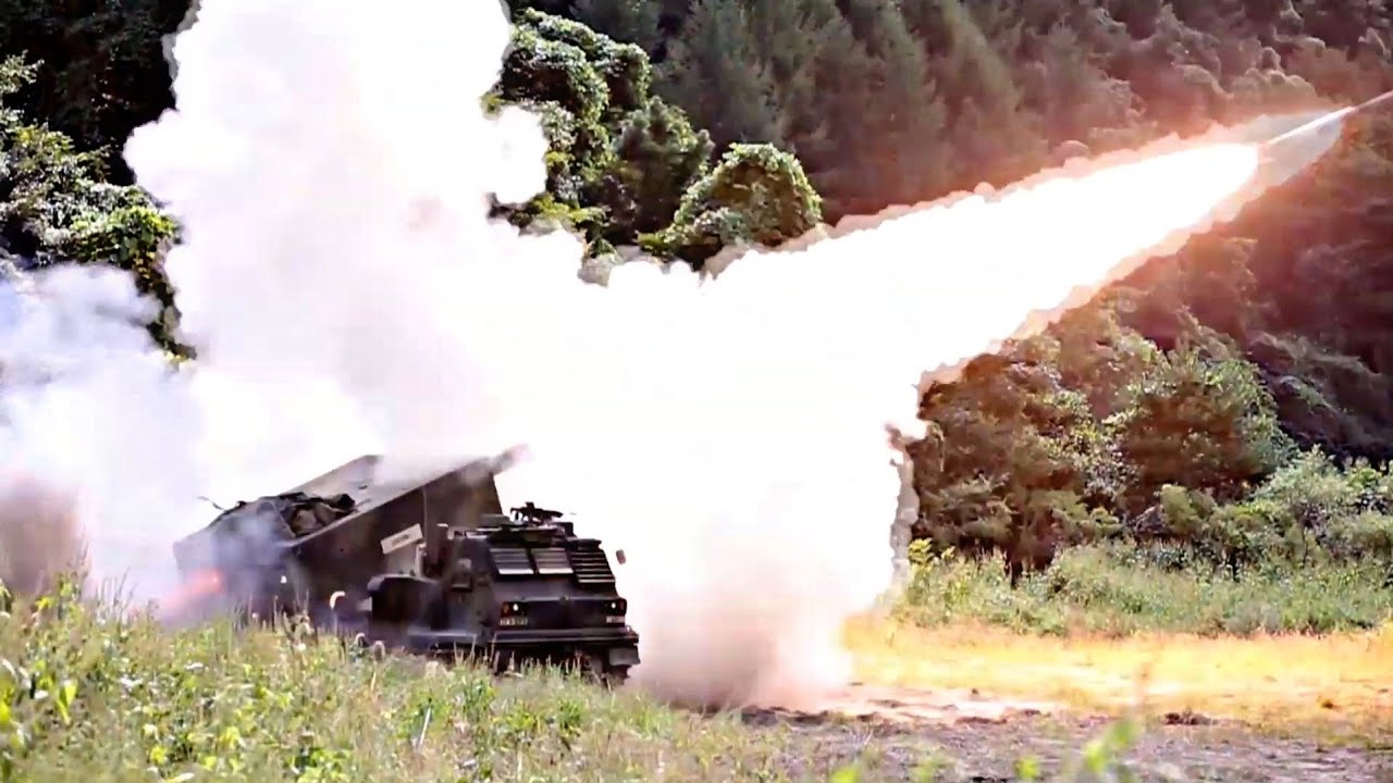 American M270 MLRS In Action | US Forces Training With Multiple Launch Rocket System