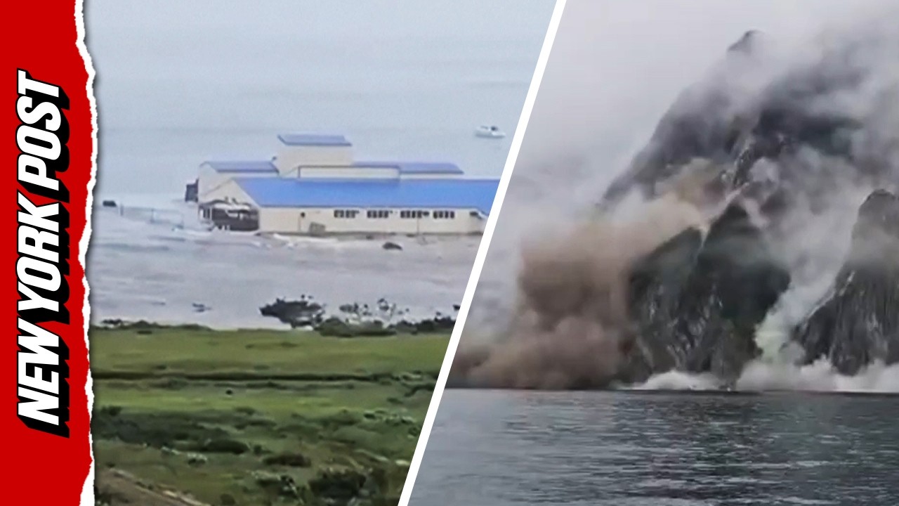 Tsunami waves roll into Russia's far-east – as mountains crumble