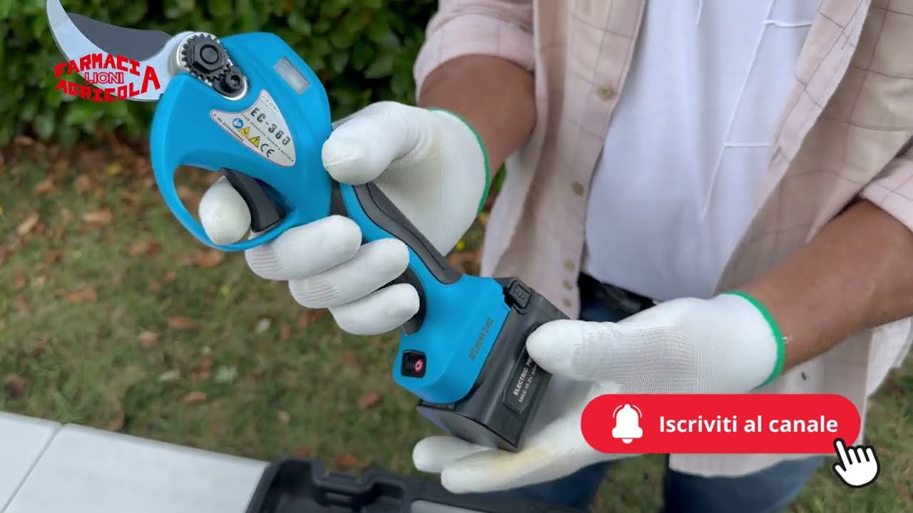 migliore forbici a batteria per potatura di vigna e olivo EC360 da 840W : formidabili!