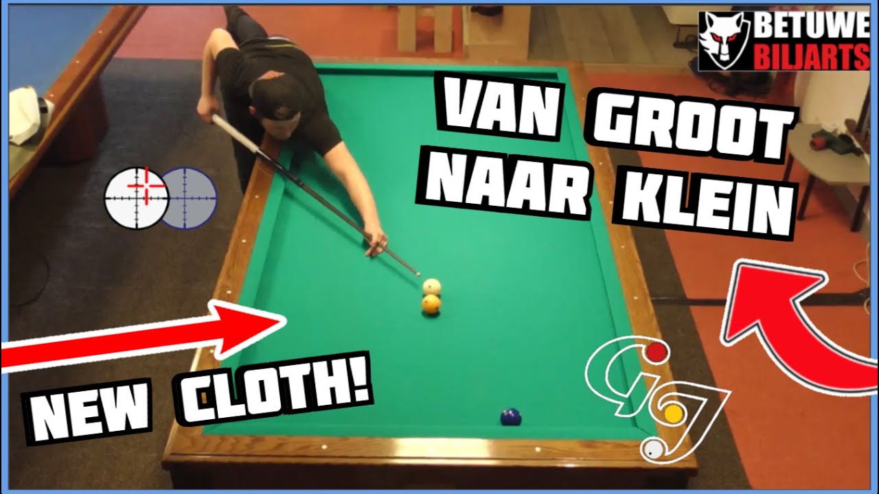 DIT NIEUWE LAKEN IS GEWELDIG! | VAN GROOT NAAR KLEIN | Hoe Beter Leren Carambole Biljarten Libre |